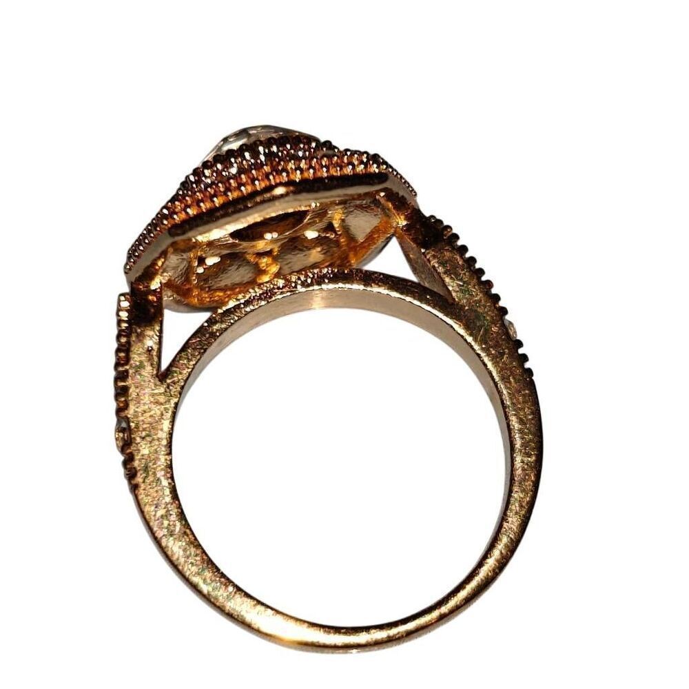 Gold Large Stone Ring - Picture 2 of 5